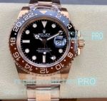 Clean Factory Copy Rolex GMT-Master II 40 All Rose Gold Watch Cal 3285 Movement